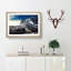 White Wolf with a Mountain Landscape - Picture Frame Painting Print-55612898-55612900