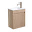 Meuble-lavabo de 16 po avec lavabo en résine et portes à fermeture douce