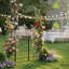 6.8Ft Iron Garden Arbour With Gate
