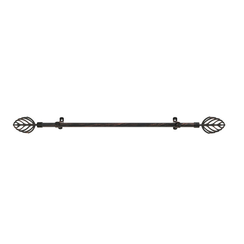 Tringle à rideaux simple ajustable 0,75 po Musa, l 66 à 120 po