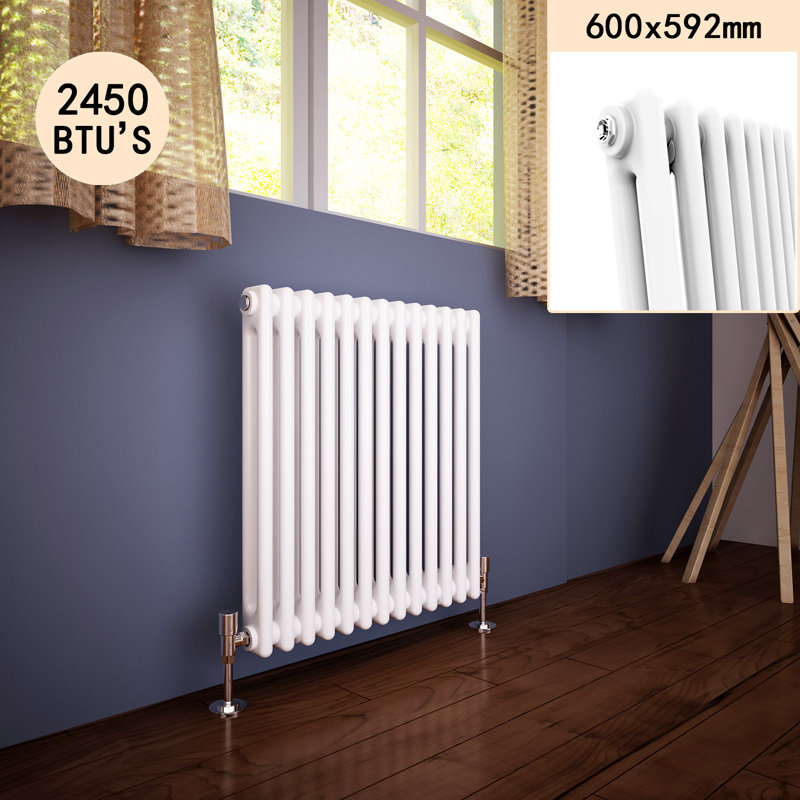 Zoie Horizontal Traditional Colosseum Radiator, 60cm H x 59.2cm W x 7cm D