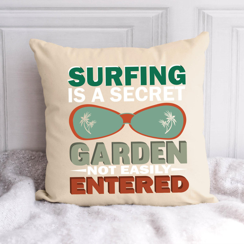 Citation amusante «Garden Lover» 927 - Coussin décoratif inclus, H 20 po x l 20 po