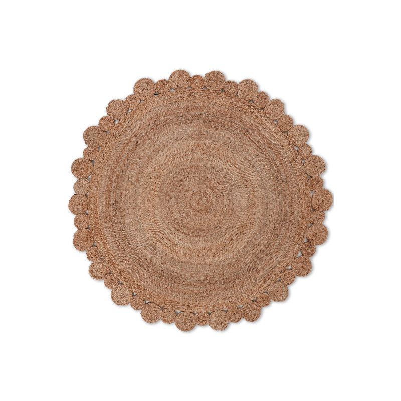 Tapis ronds en jute tissés à la main Heller, Rond 6 pi