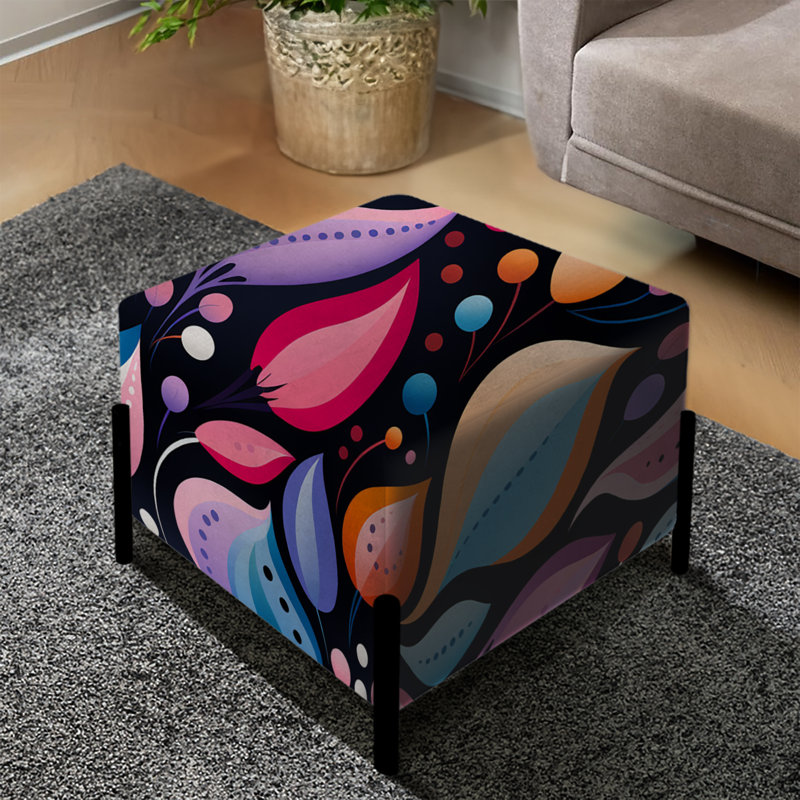 Karegeannes - Repose-pieds carré Mid-Century