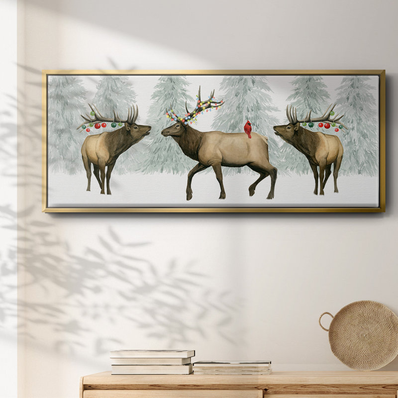 Festive Forest Collection D- Framed Canvas