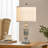22" Distressed Blue Resin Table Lamp Set