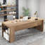 Bureau de direction en bois massif avec tiroirs Burlywood-1901309087-1901309073