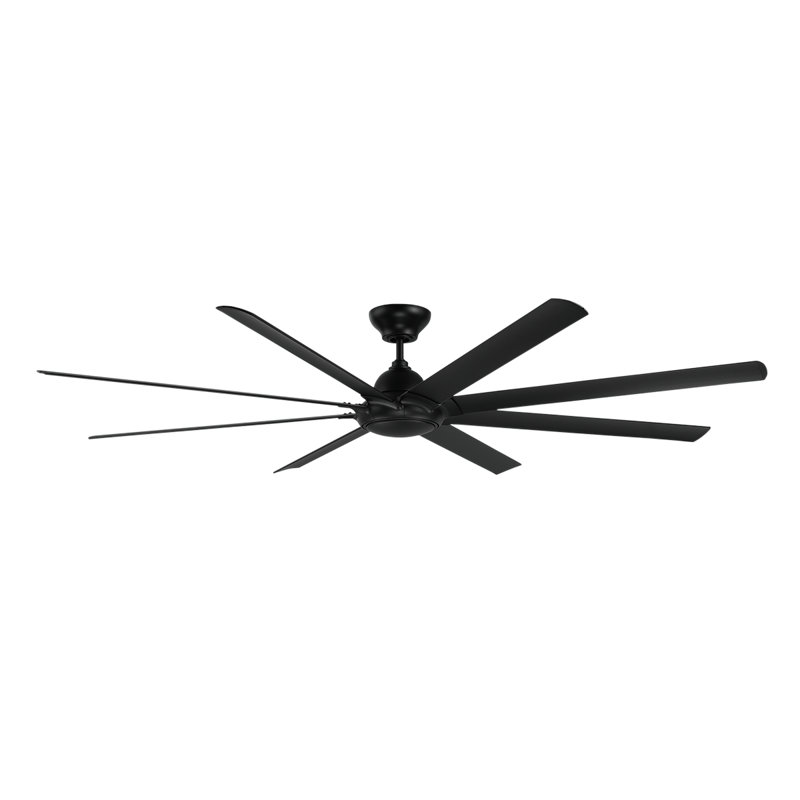 Hydra 8 - Blade Outdoor LED Smart Standard Ceiling Fan with Wall Control and Light Kit Included, Works With Alexa and iOS or Android App
