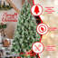 Arbre de Noël avec 51 pommes de pin, 694 pointes, support en métal robuste-13198397
