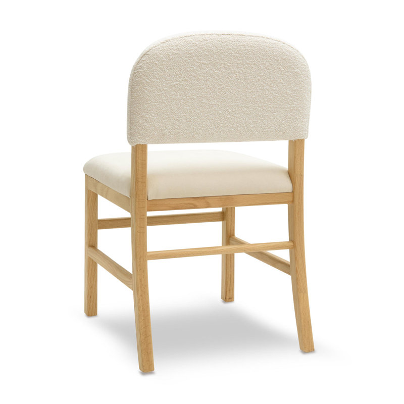 Chaise de salle à manger en velours crème Randy Performance, Crème, crème