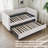 Mid-Century Upholstered Daybed With Pull-Out Trundle - Button-Tufted Sofa Bed For Living Room & Guest Space-1055819637-1055819638