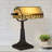 Charlton Home Tiffany-Style Bankers Lamp - Vintage-Looking Mission-Style Table or Desk LED Light with Stained Glass Shade