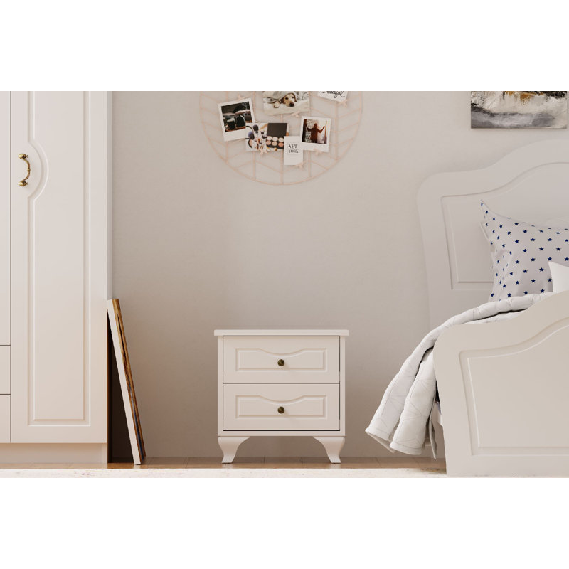 Antrina 45cm W Manufactured Wood Bedside Table
