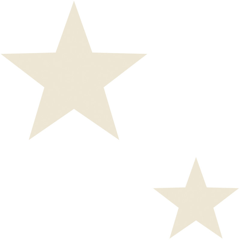 Style Sisters Classic Double Star Design 10.06m x 53cm Wallpaper Roll, Beige/White