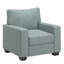 Chaise de salon en tissu à accoudoirs carrés et rembourrés de tissu moderne-100652845