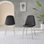 Tierra Modern Chrome Metal & Glass Round Dining Table Set with 4 Luxury Faux Leather Chairs-546075851