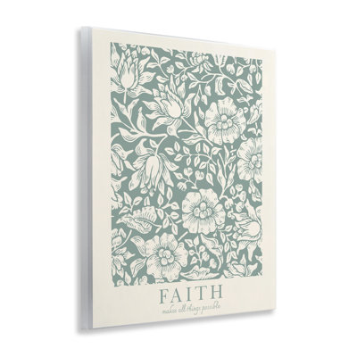 Faith Citation avec plaque murale à motif floral, design par Wild Apple Portfolio