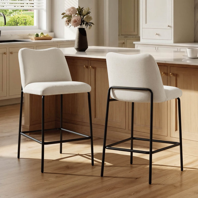 Tabourets de bar 26 pouces, White/Black