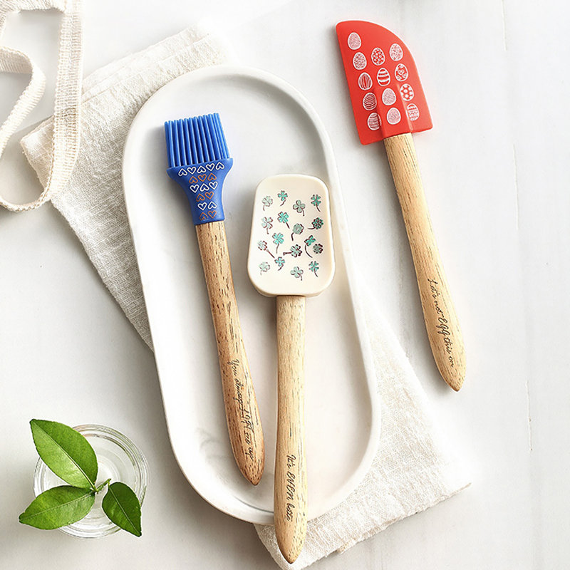 Ensemble de 3 cuillères à cuisson antiadhésives en silicone