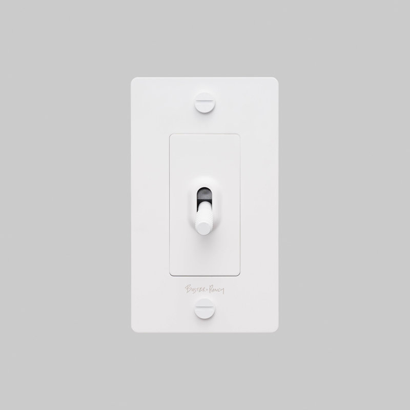 1G Toggle Switch / Logo, White