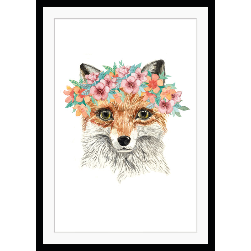 Fox - Single Picture Frame Print, 50 cm H x 60 cm W x 5 cm D