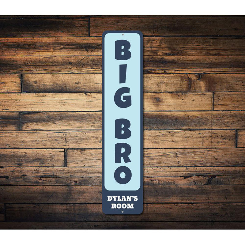 Plaque en aluminium Big Bro, H 4 po x l 18 po x P 0,04 po