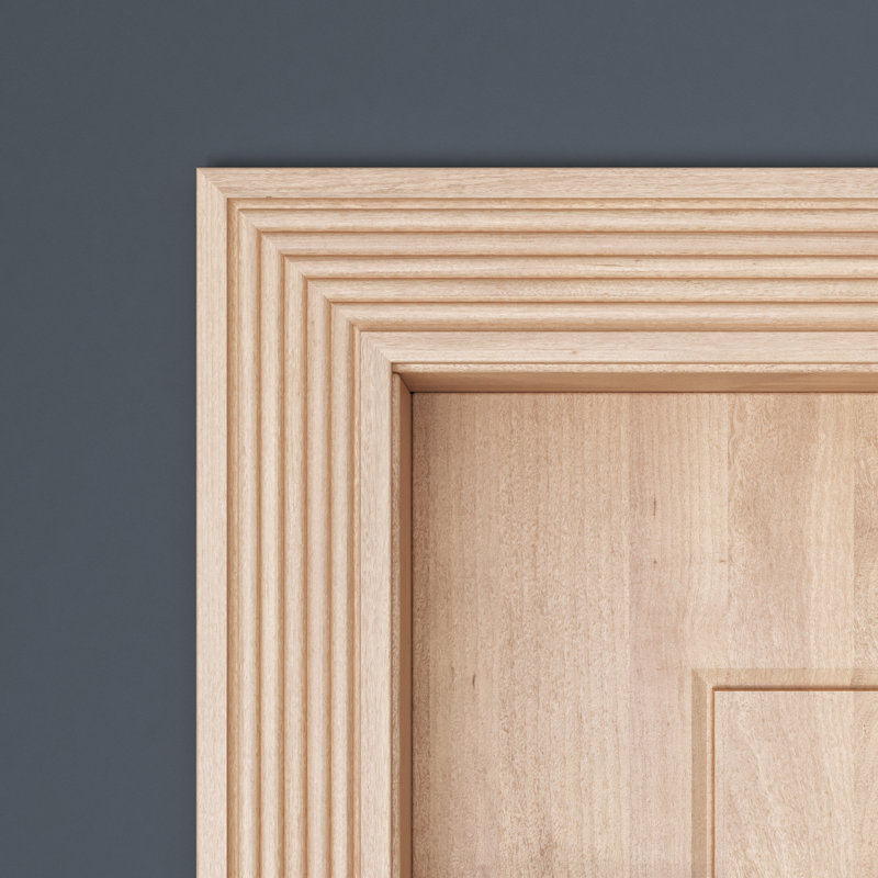 82 Inch Unfinished Aspen Wood Door Casing Kit