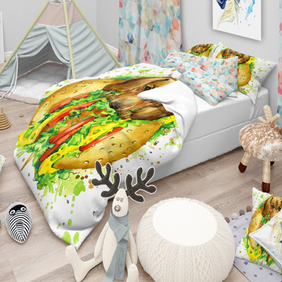 Ensemble de housse de couette moderne et contemporaine