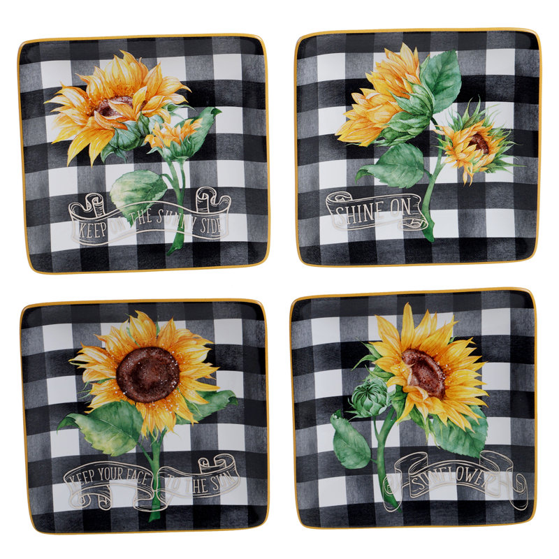 Ensemble de 4 champs de tournesol certifiés International Certifié