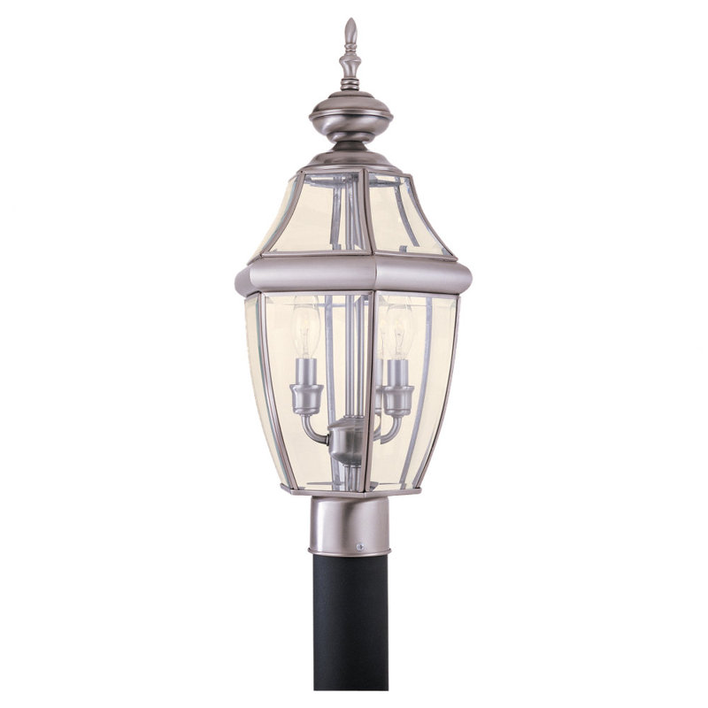 Tête de lanterne câblée à 1 lumière H 21,5 po Eirini, Nickel ancien brossé, Non