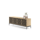 Elements - Cabinet with Console Base - Weave Door