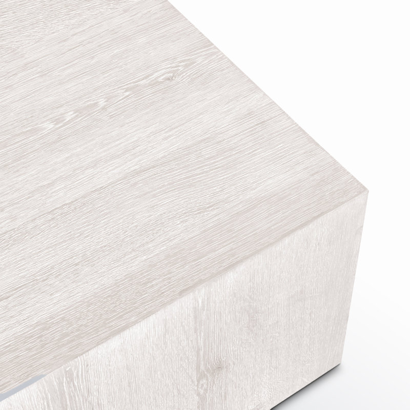 Layne 42" Square Coffee Table, White Wash