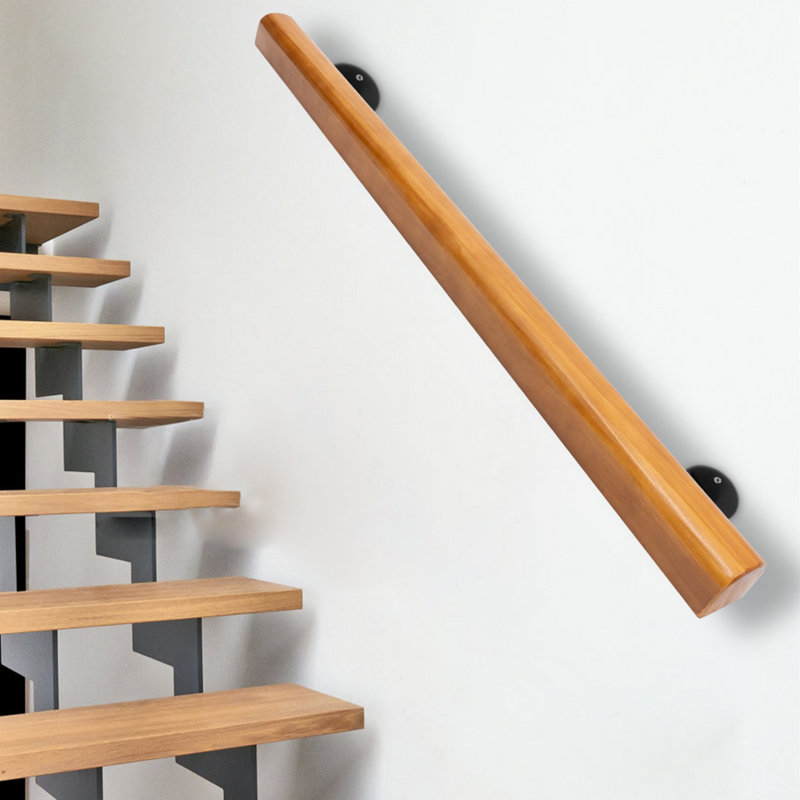 Rampes d'escalier en bois antidérapantes, L 35,43 po x H 2,36 po x P 1,96 po