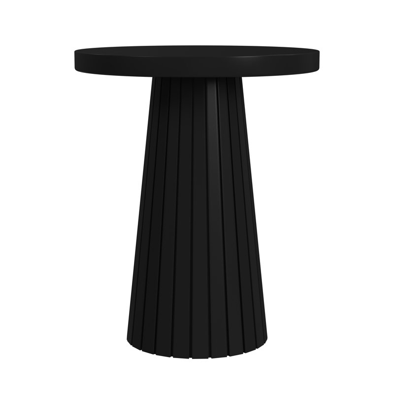 Ebern Designs Mango Wood Side Table, Black