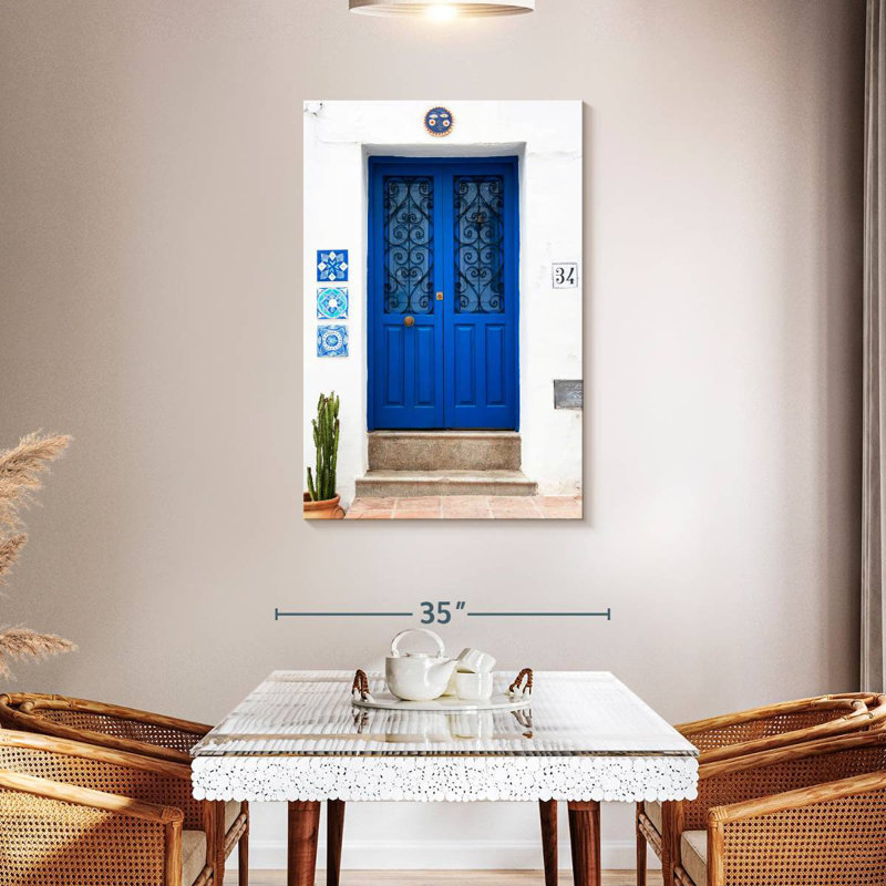 Lilie Made in Spain - Dark Blue Front Door, 45" H x 30" W
