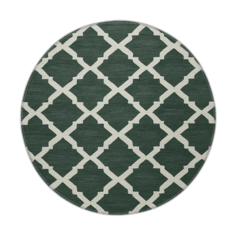 Tapis vert intérieur et extérieur Trellis, Rond 5 pi
