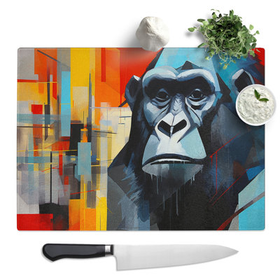 Gorilla Constructivism No.2  Glass Chopping Board