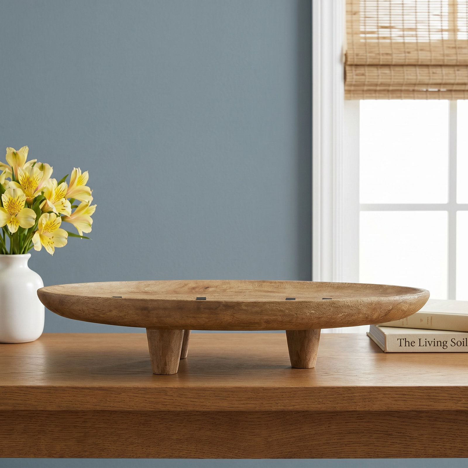 Duna Wood Footed Tray 1