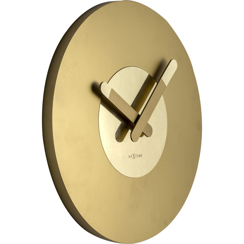 Solid Wood Wall Clock, Gold