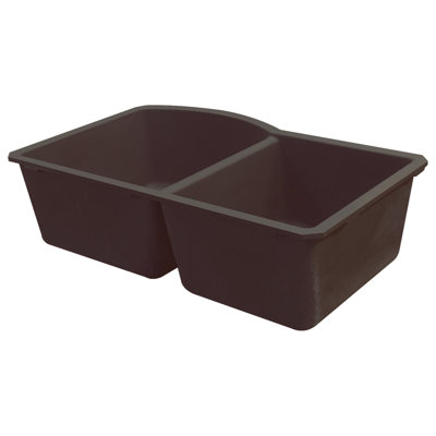 Évier de cuisine en granite double offset l 31,5 po x l 20,5 po Aversa