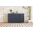 Buffet Cabinet With Storage, Sideboard Cabinet With Ample Storage Space,4 Fluted Doors Credenza Storage Cabinet With Adjustable Shelves For Dining Room And Living Room-56415327