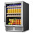 24-Inch Beverage Refrigerator Holds 190 Cans, Versatile Built-In or Freestanding Cooler with 2 Door Handles, Storage Baskets, Available in Three Colors: Silver, Black, and White-119379731