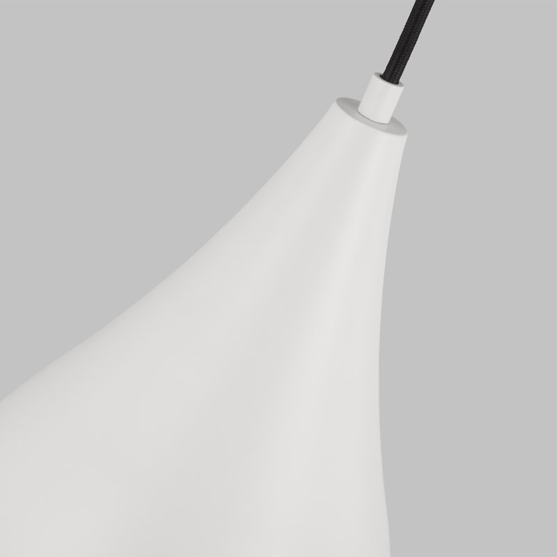 1 - Light Pendant, Matte White, 147" H x 9" W x 9" D