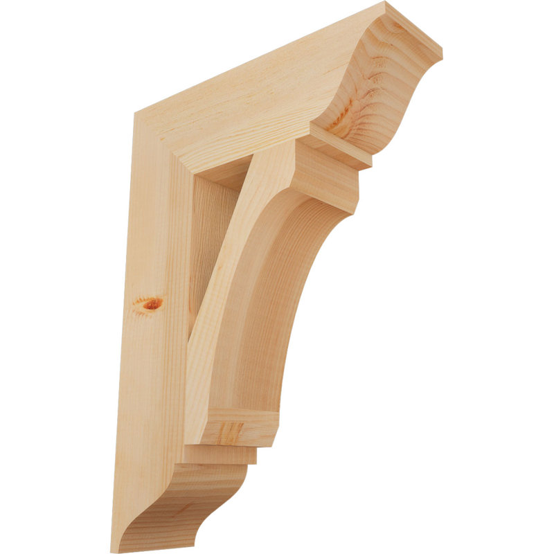Support en bois rustique traditionnel BKTLEC01, Douglas (lisse), H 28 po x l 5,5 po x P 20 po