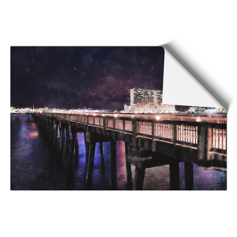 Panama City Beach Pier Painting - Frameless Print, 21cm H x 30cm W x 0.1cm D