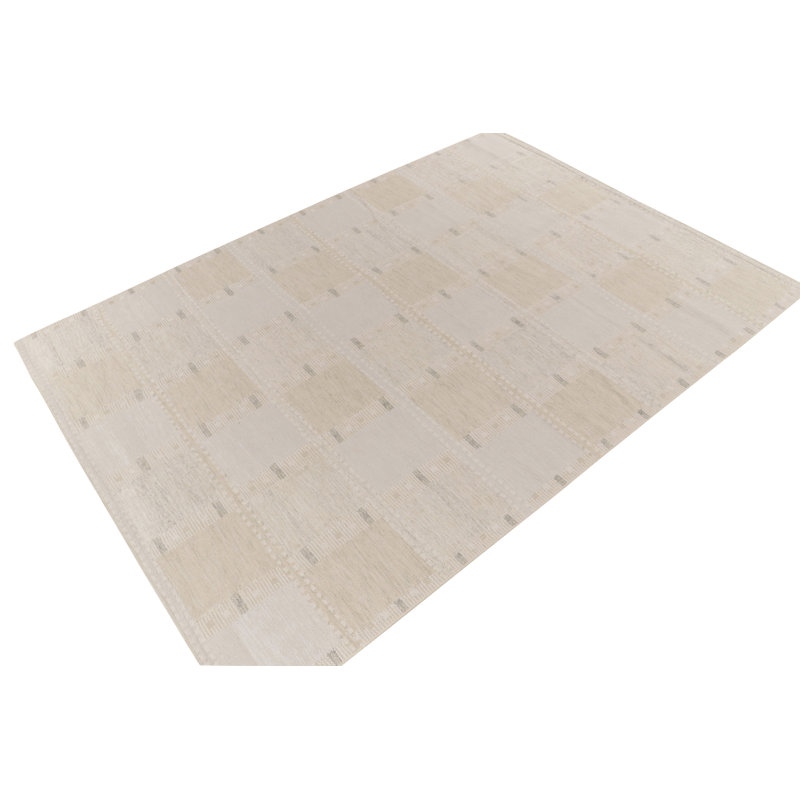 Scandinavian Wool Geometric Area Rug, Rectangle 5' x 7'