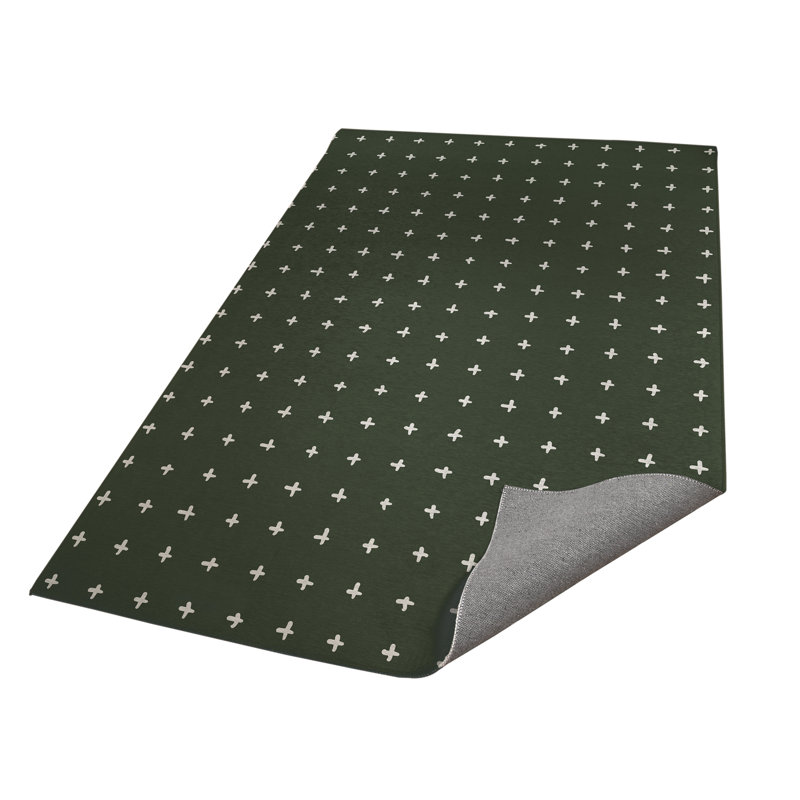 Criss Kids Play Mat, Rectangle 4' x 6', Chimichurri/Green