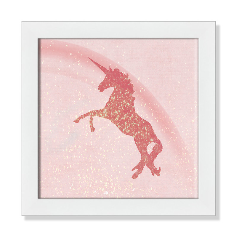 Paillettes licorne 2, H 12 po x l 12 po x P 0,63 po, Cadre blanc
