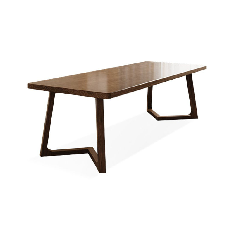 Table de salle à manger rectangulaire moderne et simple en bois massif, H 29,53 po x L 70,87 po x l 31,5 po