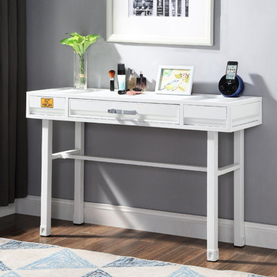 Meuble-lavabo blanc avec tiroir en métal blanc